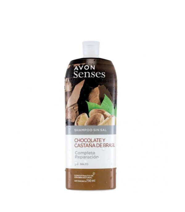 Shampoo sin sal Chocolate y Castañas de Brasil 750ml Avon